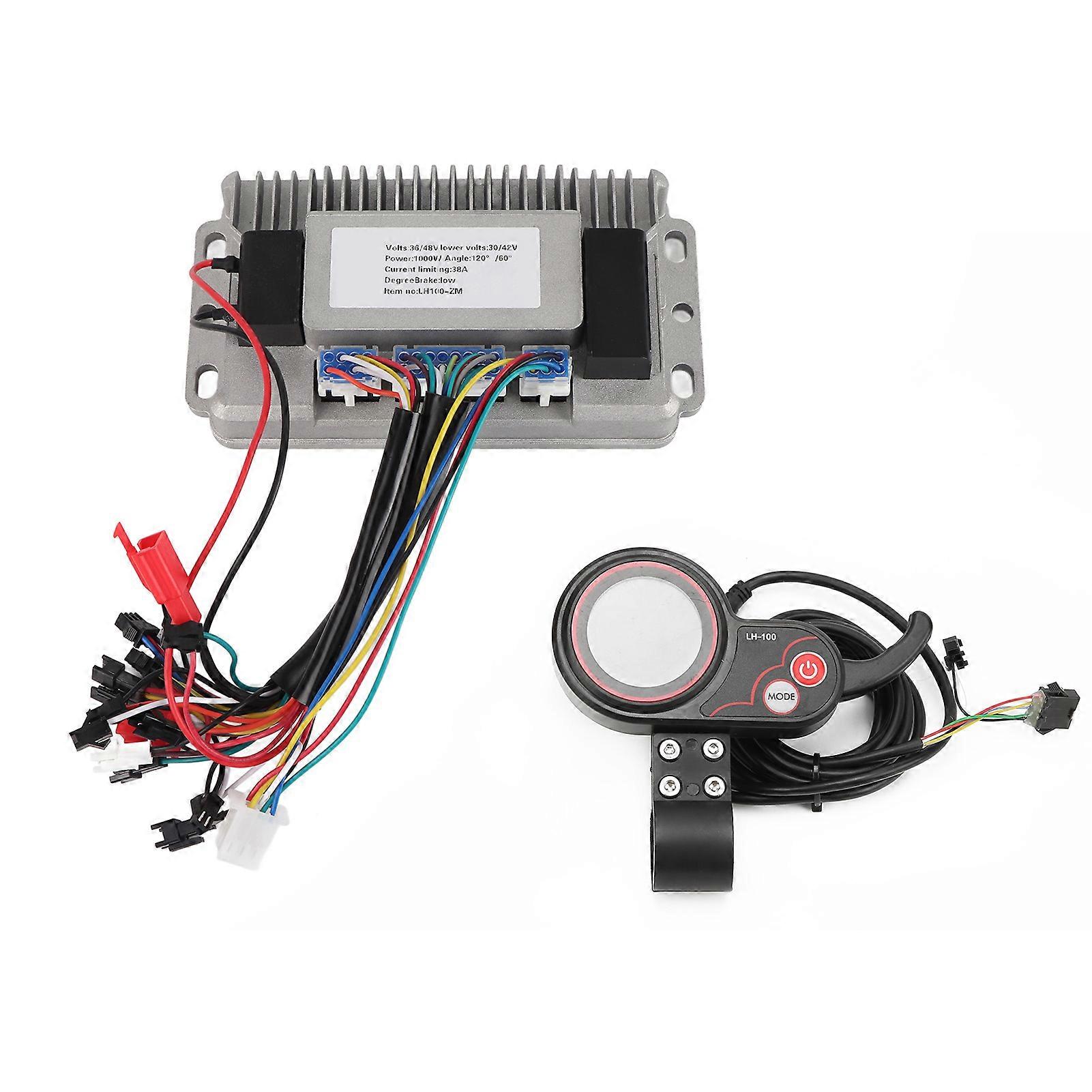 Elektrofahrrad 34V / 48V 1000W Motor Brushless 3 Mode Sinus Wave Controller mit LCD-Display, Bedienfeld und Schaltschalter