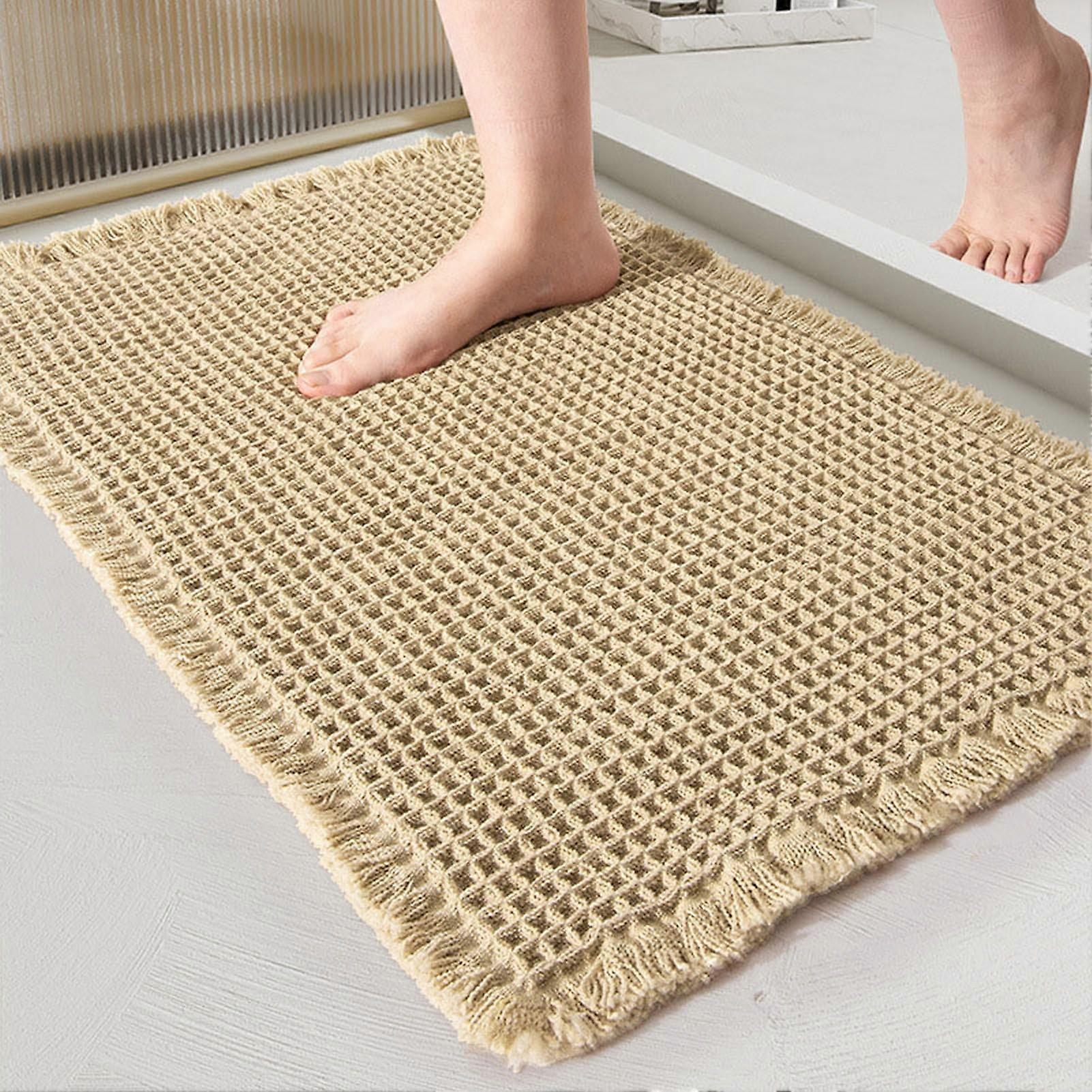 Super Absorbent Non-Slip Quick-Dry Bathroom Rugs 18"x30" Ultra Soft Shower Mats in Multiple Colors