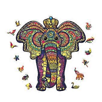 Houten legpuzzels-houten puzzel olifant puzzel houten legpuzzel voor volwassene, voor volwassenen en kinderen, familie puzzels