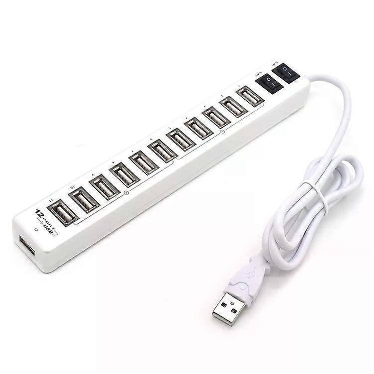 12-Port USB 2.0 HUB,Suitable for Notebook / Netbook White