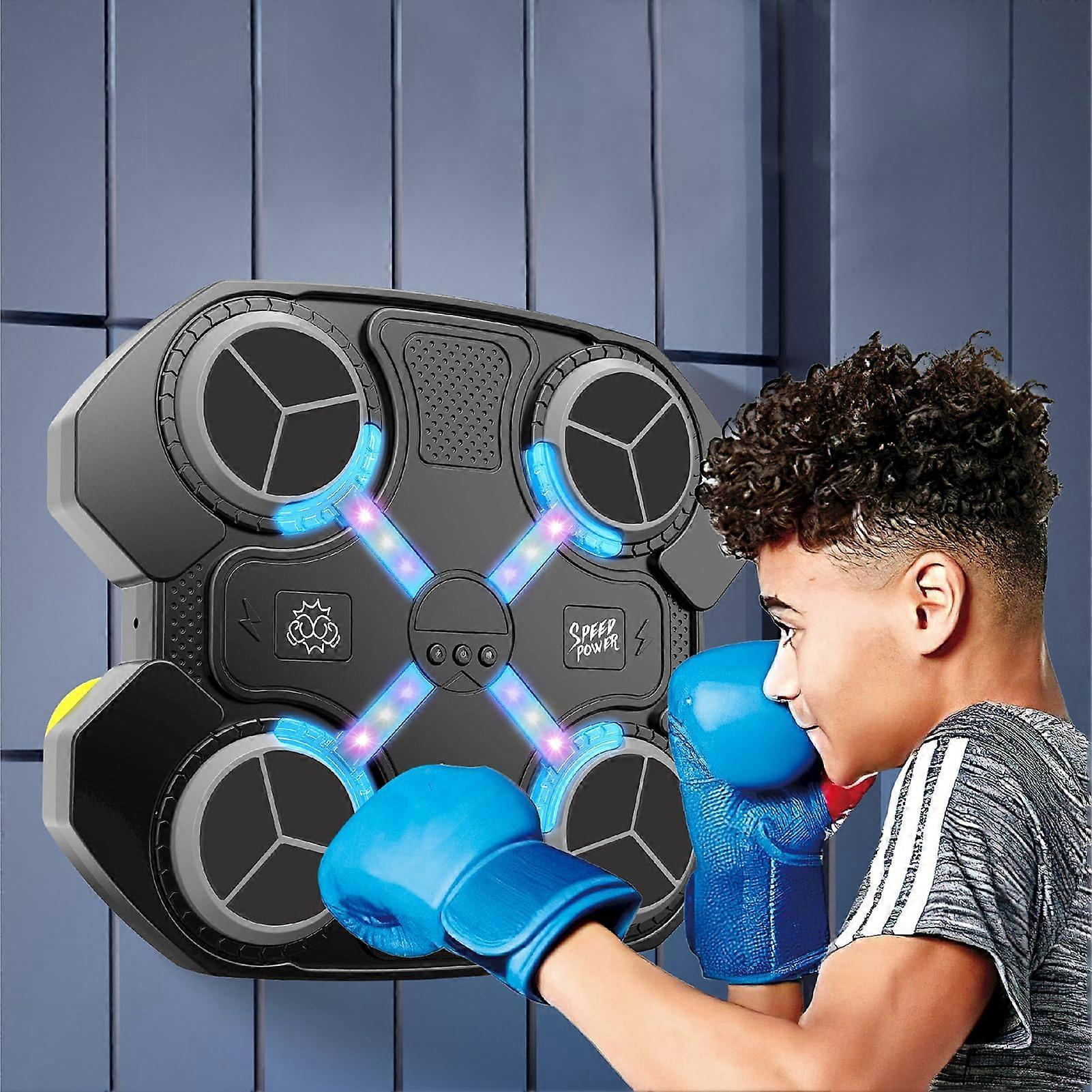 2025 Upgraded Music Boxing Machine for Adults and Kids, Smart LED Punching Board with 3 Adjustable Speeds and Sound Features
