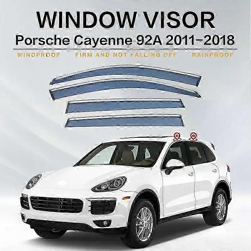 Applies To Door Visor For Porsche Cayenne 92a 2011-2018 Window Visor Vent Ventvisor Wind Deflectors Visors Rain Guard Shades Visor