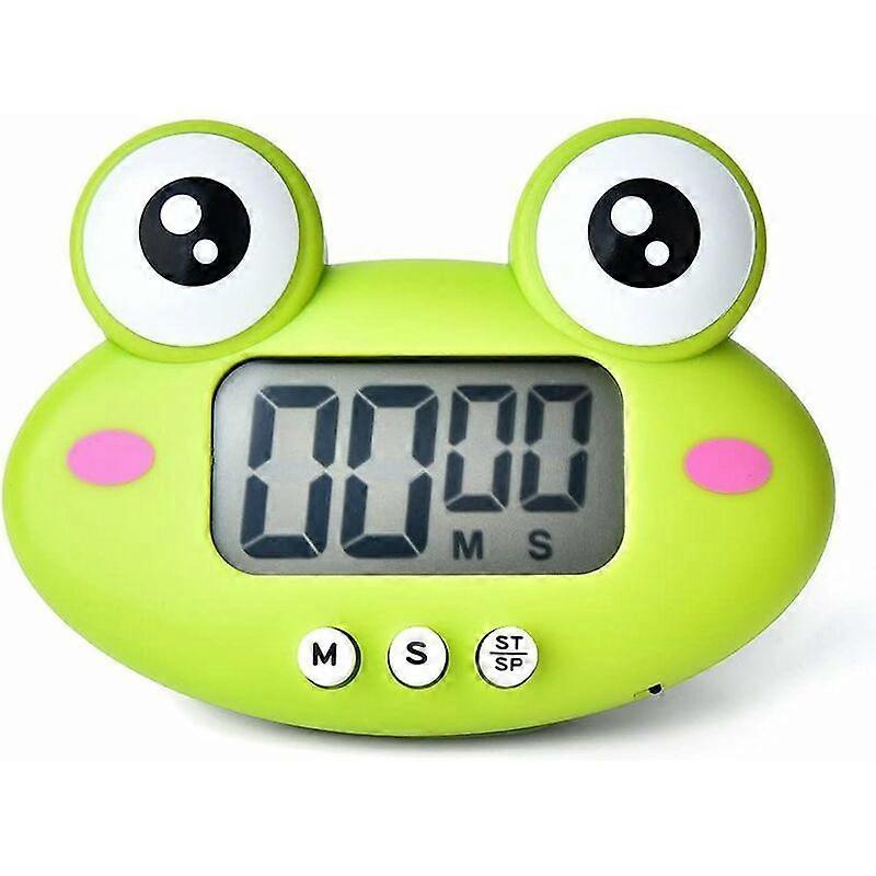 Magnetic Kitchen Timer, Kitchen Timer, Electronic Kitchen Timer, Cartoon Timers with LCD Display, Kitchen Alarm Clock for Cooking Timing Tool(Green)