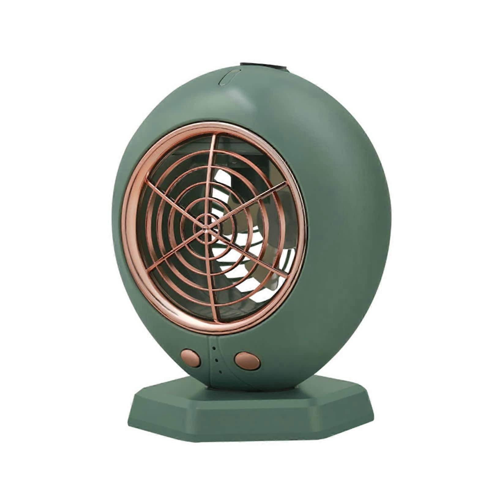 Mini Super Silent Fan USB Rechargeable Air Cooler Portable Desktop Humidifier, 3 Gear Desk Fan, USB Plug 2, Size X