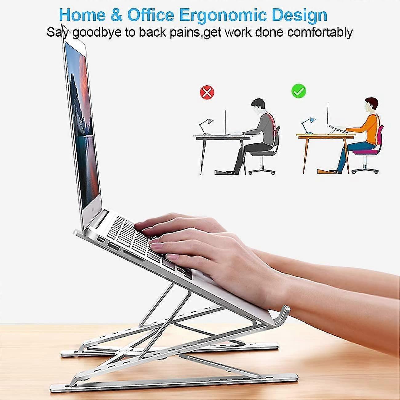 Laptop Stand Stable Macbook Pro Standergonomic Aluminum Computer Riser Computer Cooling Stand For 10" - 17" Laptop Tablet