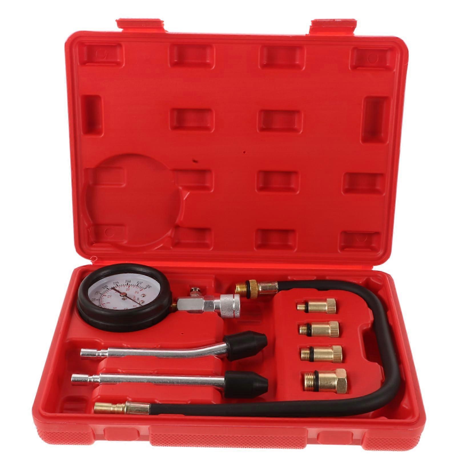 Small Engine Compression Gauge Kit for Outboard Boats - Mechanics Compression Tester with 4 Sizes and Durable Design