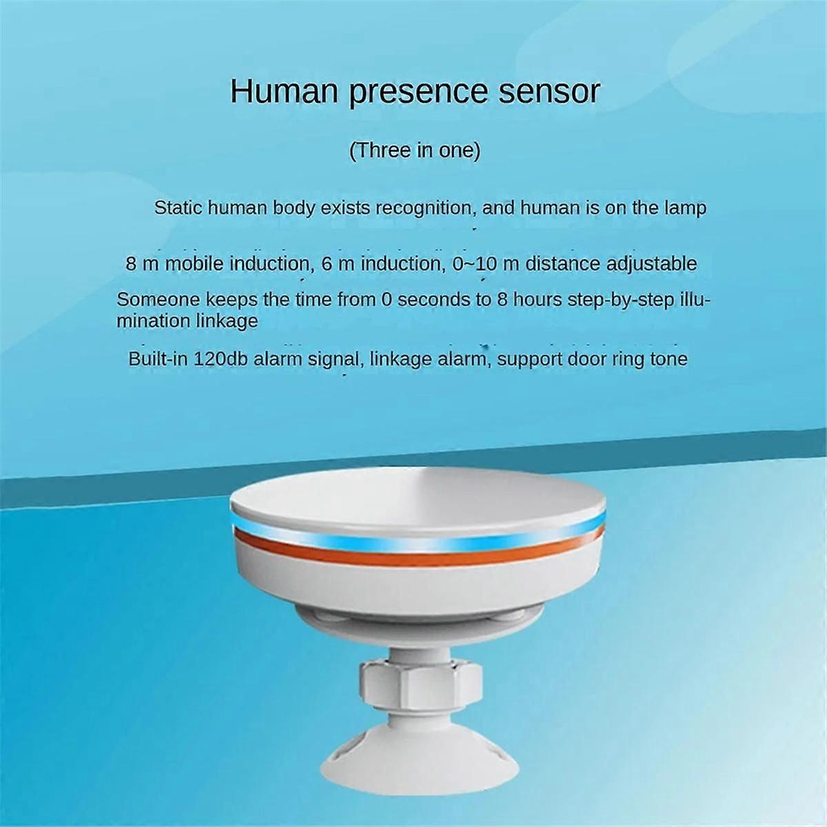 ZigBee 3.0 Human Presence Sensor 24G 5V MMwave Radar with Siren Alarm Motion Detection Smart Life Home Automation DIY