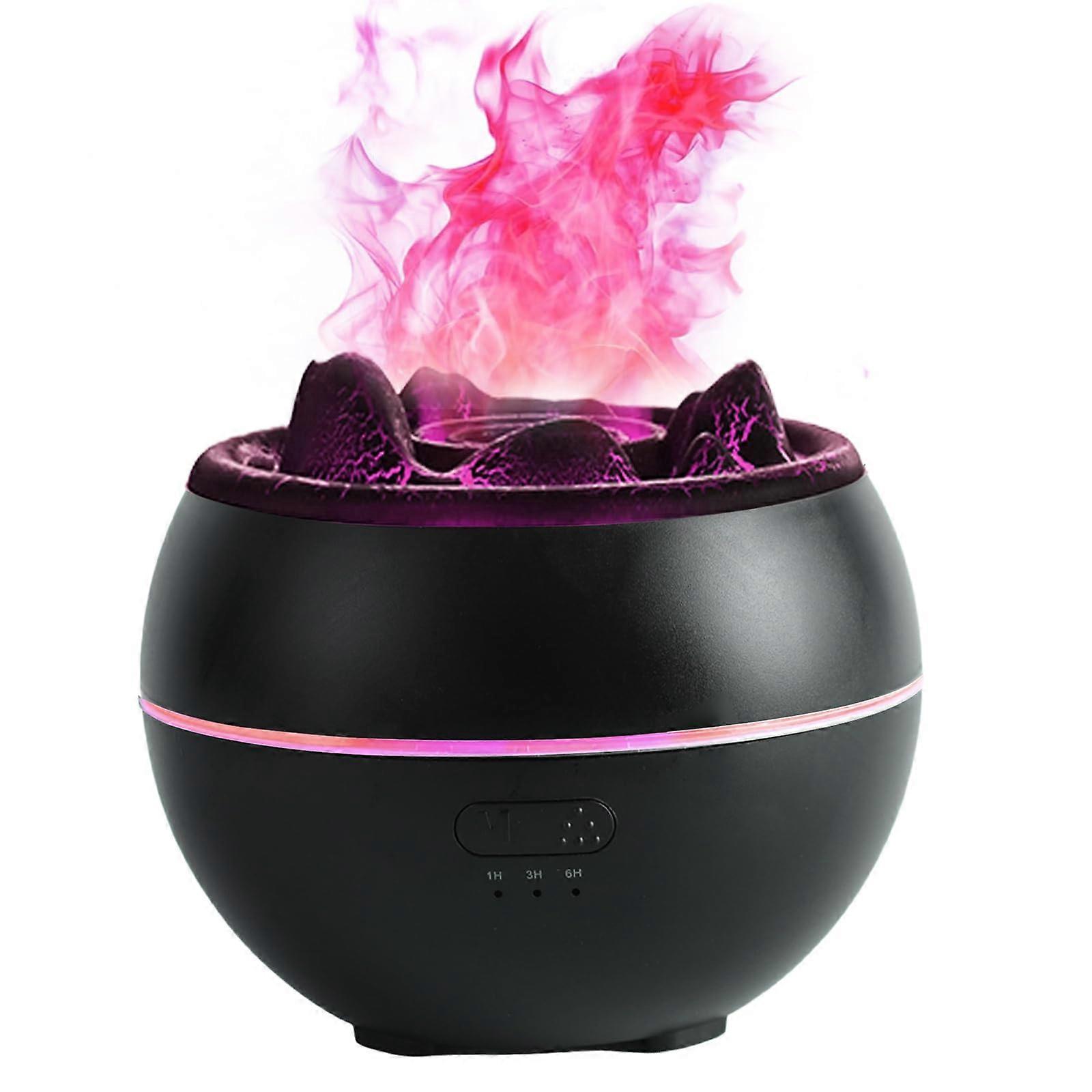 Flame Air Diffuser Humidifier,Volcano Fire Flame Essential Oil Diffuser, 360ml Ultrasonic Cool Mist