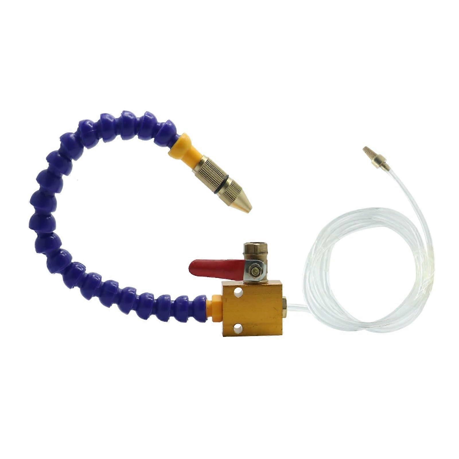 CNC Mist Coolant Hoses for Lathe and Milling Tool Lubrication, Valved and Piped Engraving Machine Spray Unit