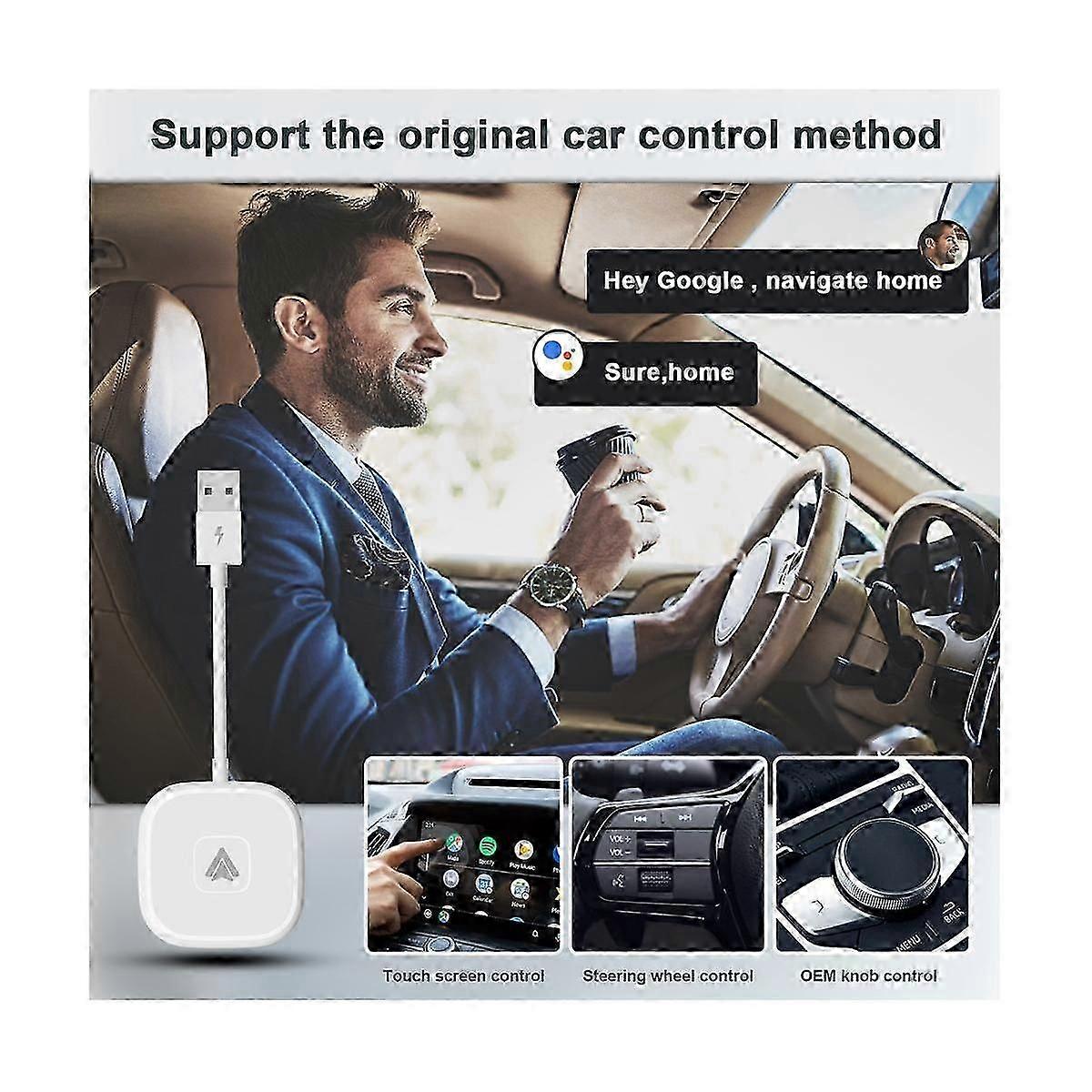 Wireless Android Auto Adapter, Wireless Android Auto Dongle, Android Auto Wireless Adapter, Plug &