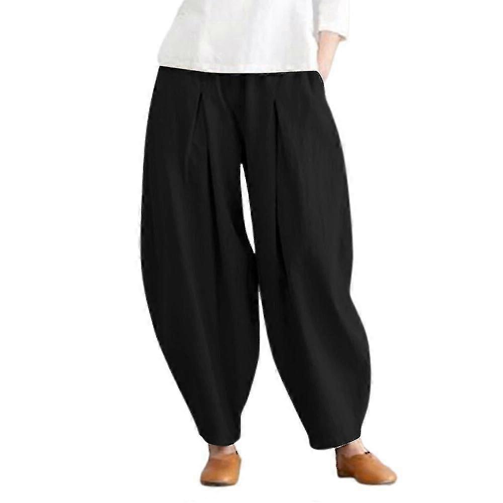 Kvinnor Elastisk Midja Harem Byxor Sommar Solid Lös Yoga Byxor