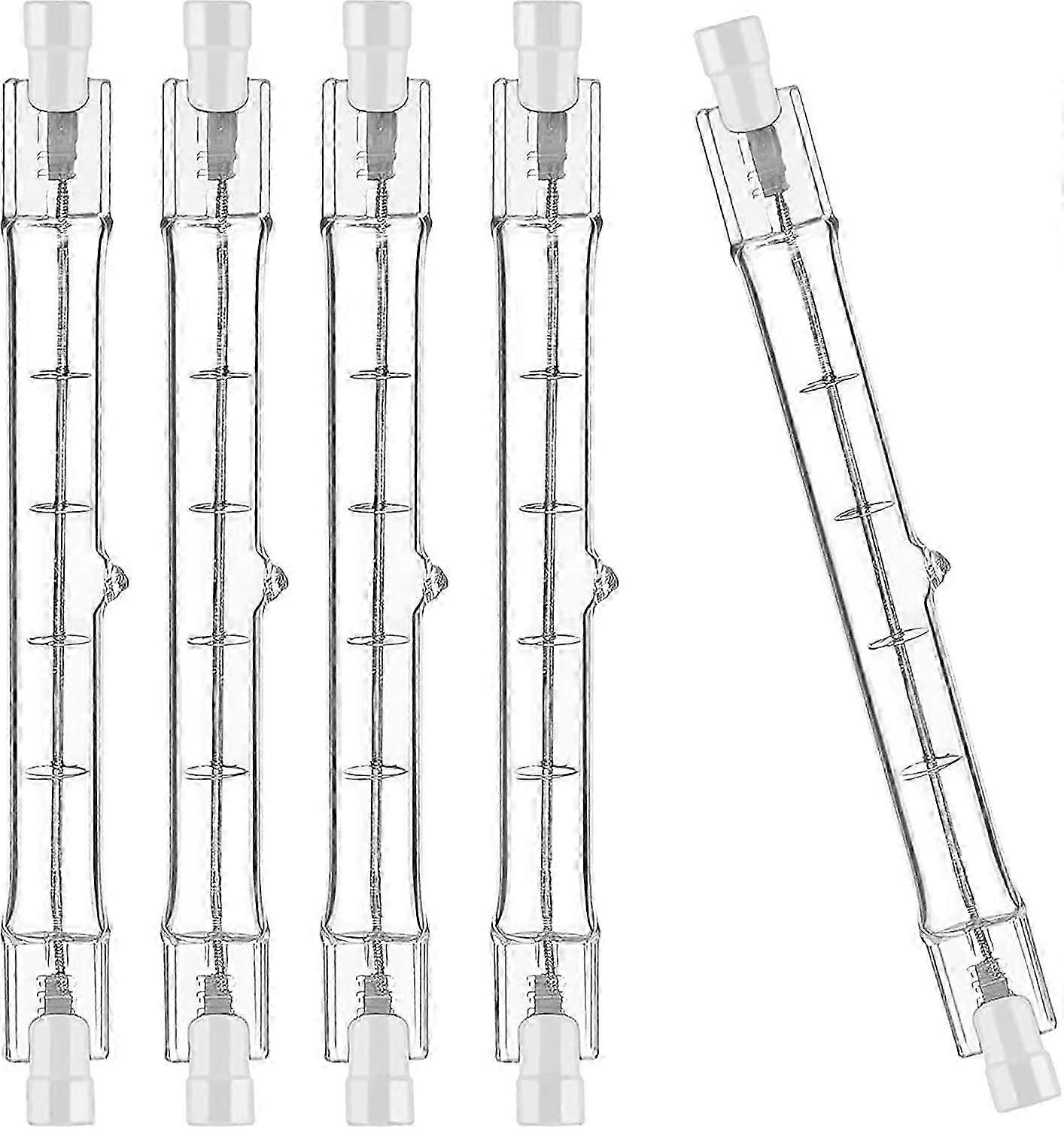 حزمة من 5 R7s لمبة هالوجين 118 مم 100 واط 230 فولت ، قضيب هالوجين R7s 118 مم ، لمبة هالوجين R7s مصباح قضيب هالوجين قابل للتعتيم لبناء أضواء كاشفة ، منظر طبيعي للعمل L