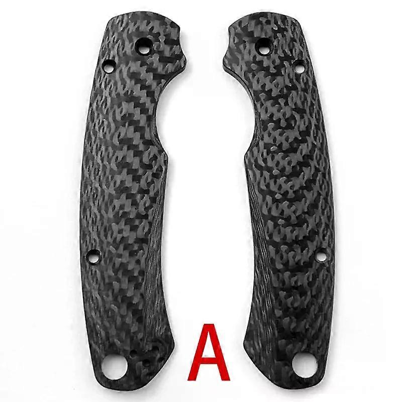 Shibingsheng 1pair Full 3K Carbon Fiber Blade Handle Patch for C81 Spider Knife Para 2 Patch Material DIY Accessories