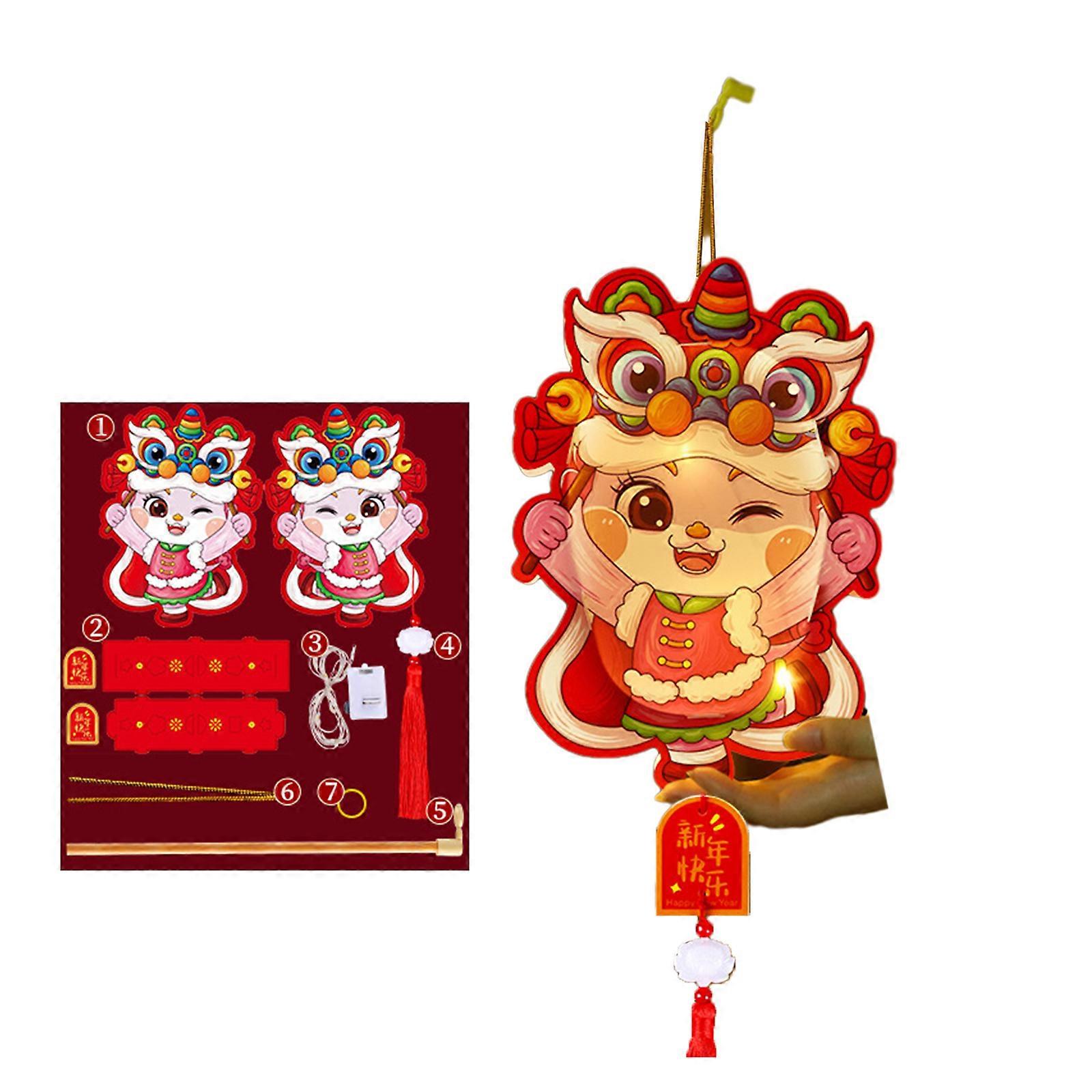 Handmade DIY Portable Glowing Dragon Lamp for New Year Lamp Festival for Year of Dragon Various