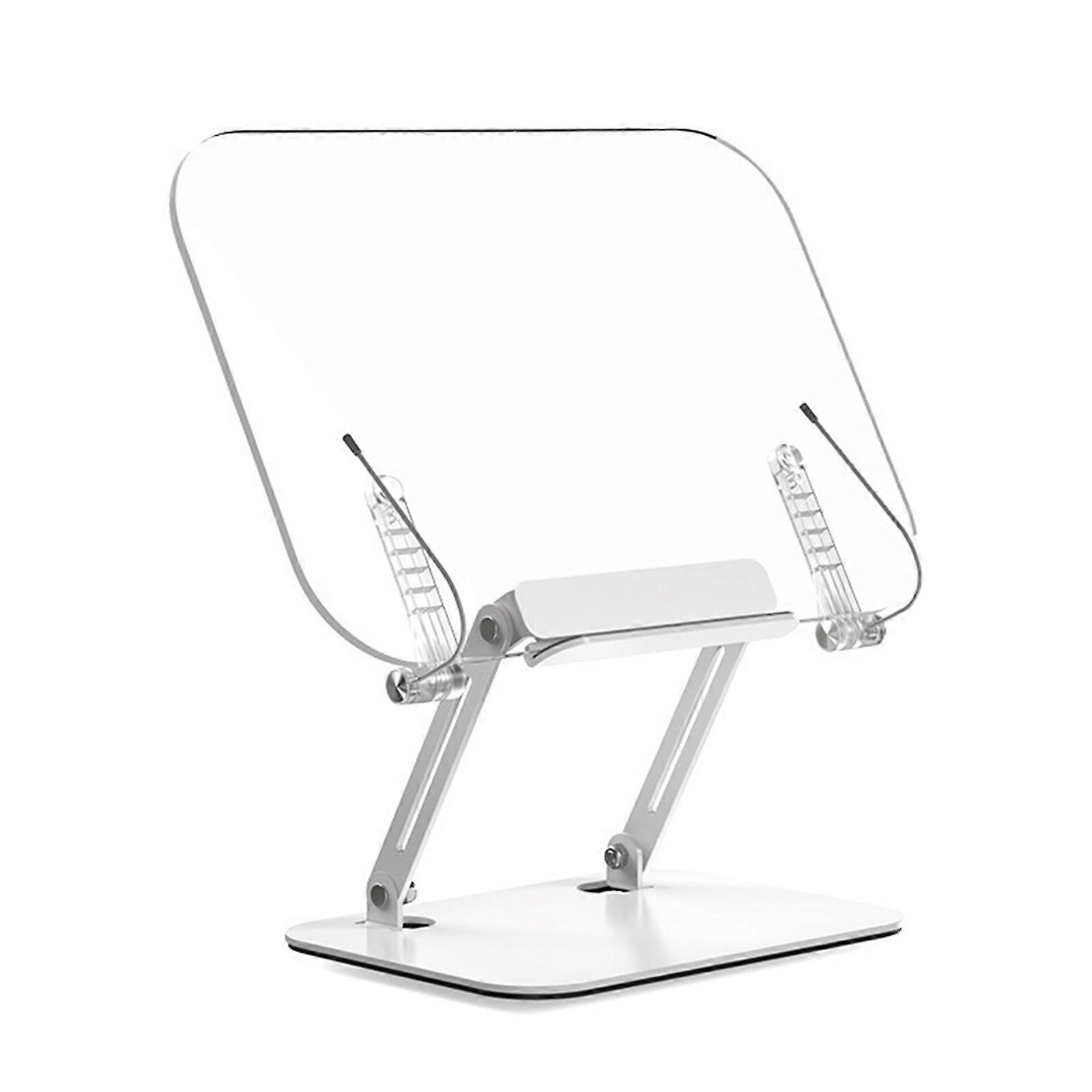 Adjustable Acrylic Book Stand Reading Foldable Book Holder Tablets Lifting 360°Rotating for Laptop Textbook Cookbook