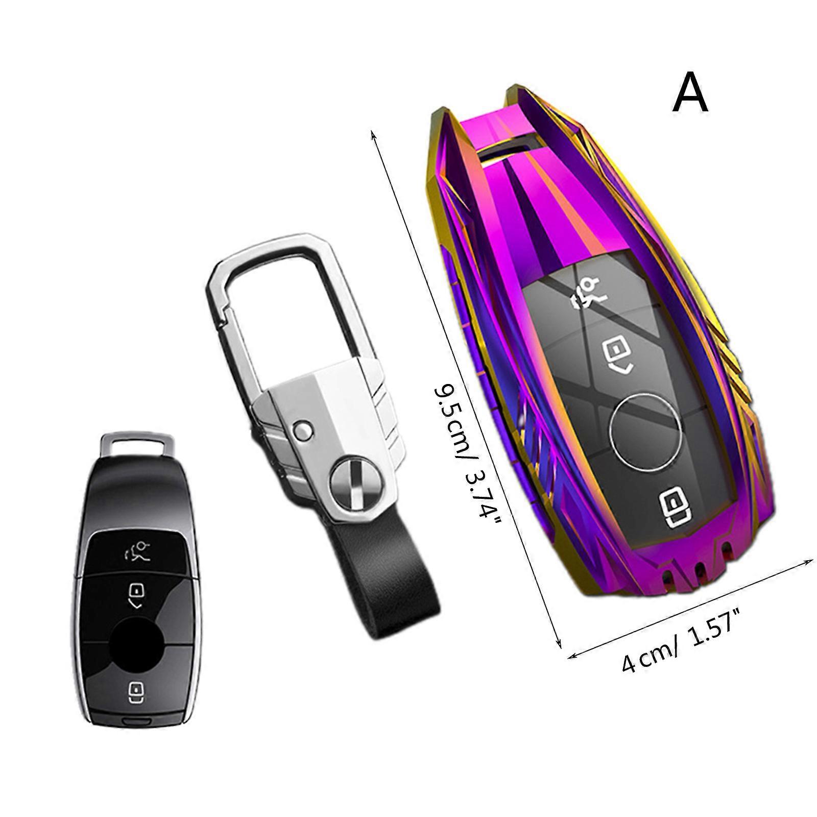 Car Remote for Key Fob for Case for Shell Prevent Falling Scratch Button Keyless Entry Cover for Benz-A/B/C/V Series GLA  Silver