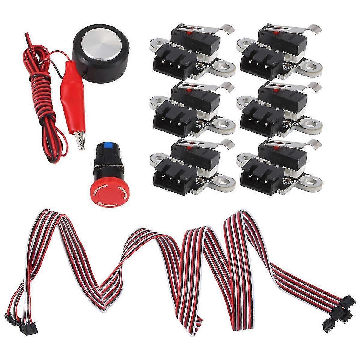 Essential Accessories Kit for CNC Machine 3018PROVe,Emergency Stop,Z-Axis Tool Setting Touch Probe,