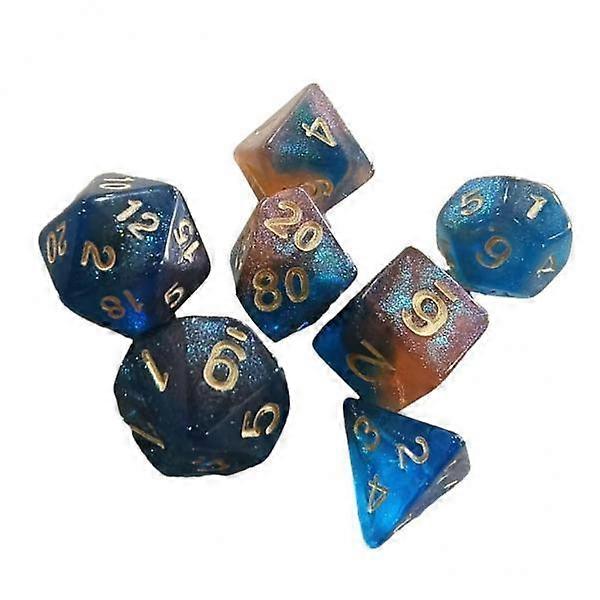 4x 7Pcs Acrylic Polyhedral Family Table Game Board Party Cafe