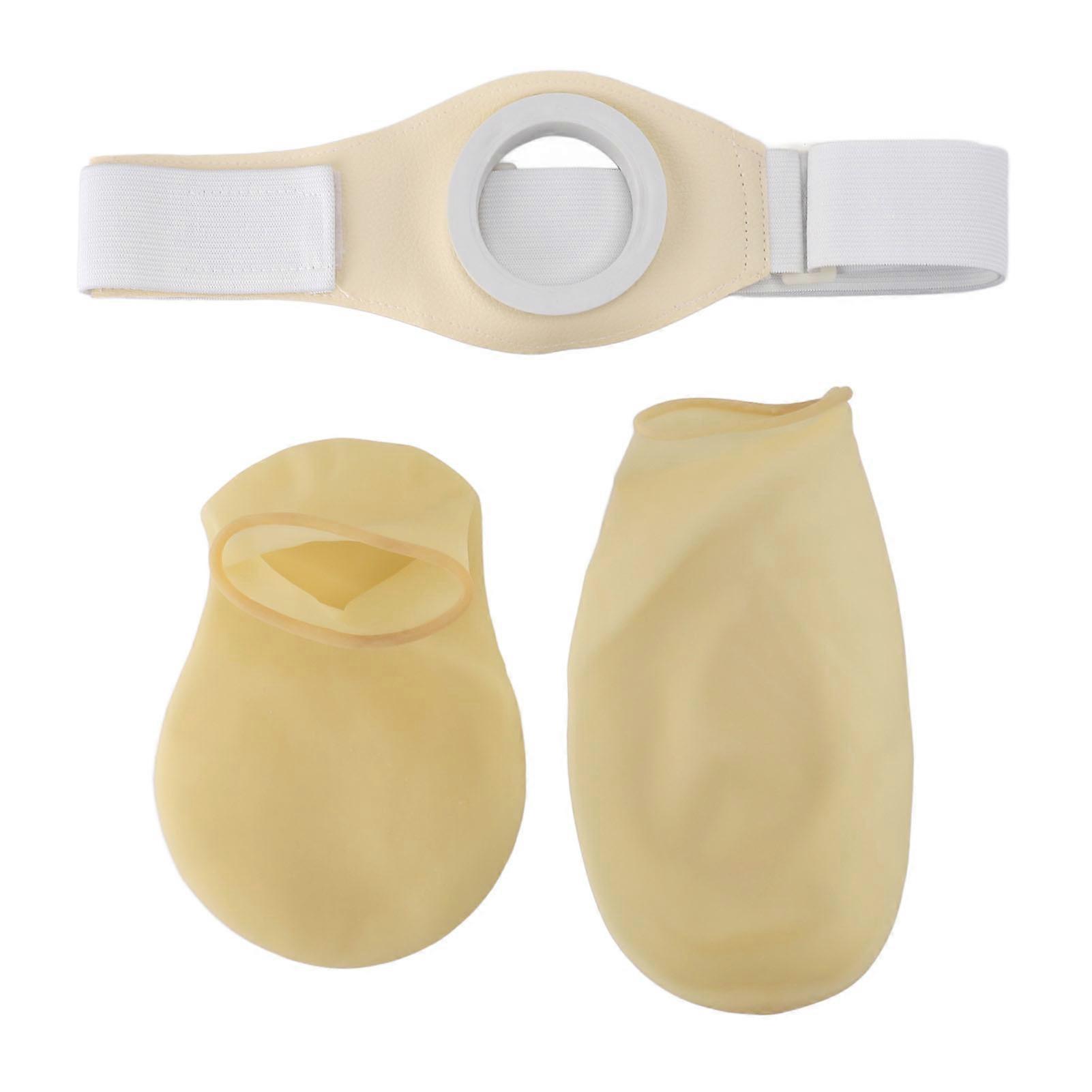 Ostomy bag protection belt, made of skin-friendly latex, reusable, discreet and elastic