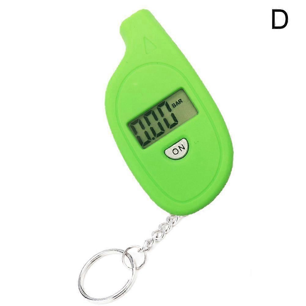 Mini Car Tire Pressure Gauge LCD Display Keychain Attachment 4 Units High Precision Save Gas Extend Tire Life
