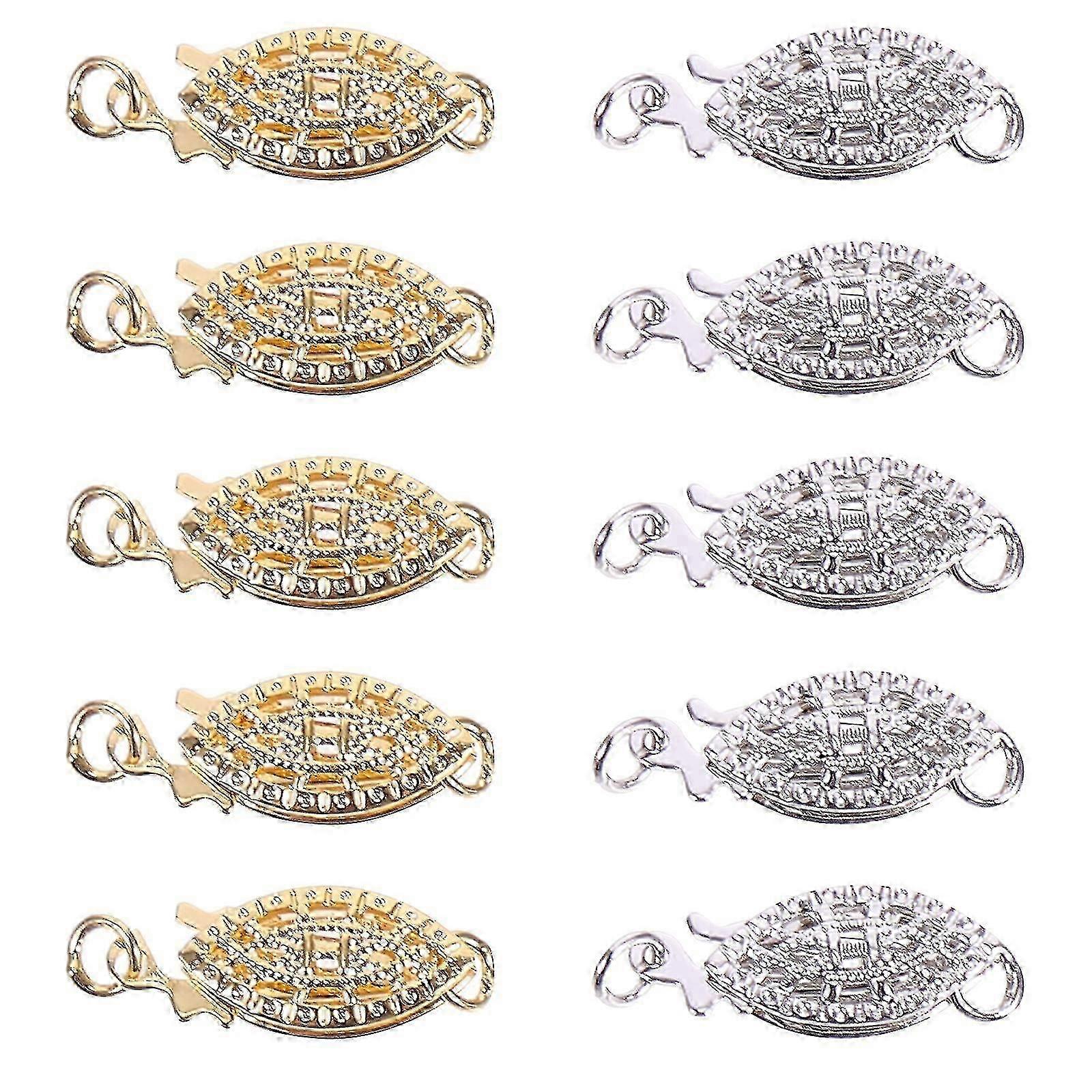 10pcs Jewelry Slide Clasps for Bracelets and Necklaces, Craft Connectors and Hooks for Various Designs