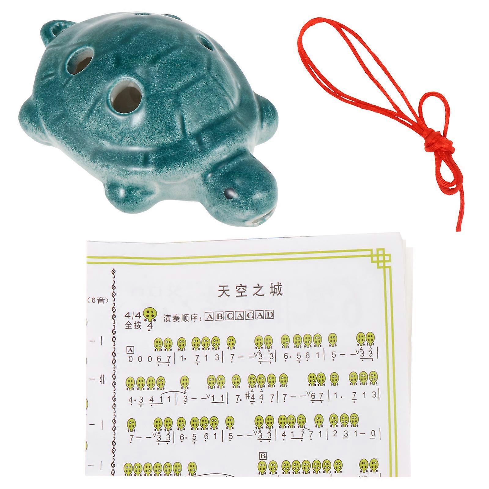 1 Set Turtle Shaped Ocarina Flute Adorable Beginner Ocarina