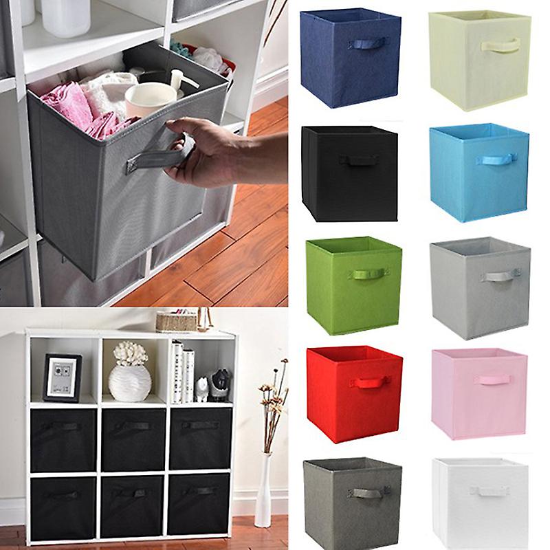 Folding Non-woven Fabric Storage Box Cube Bin For Children Toys Sundries