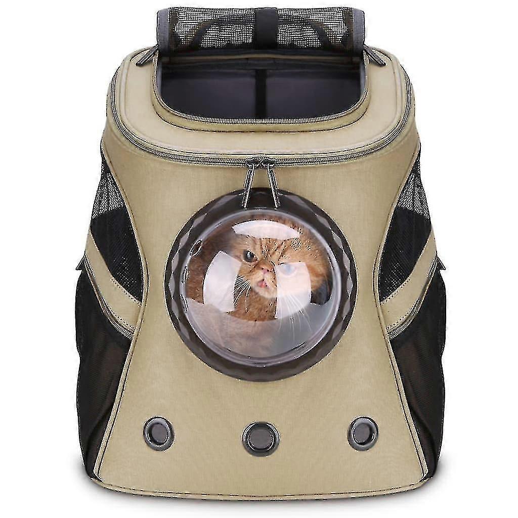 Durable cat backpack for big cats with breathable mesh windows