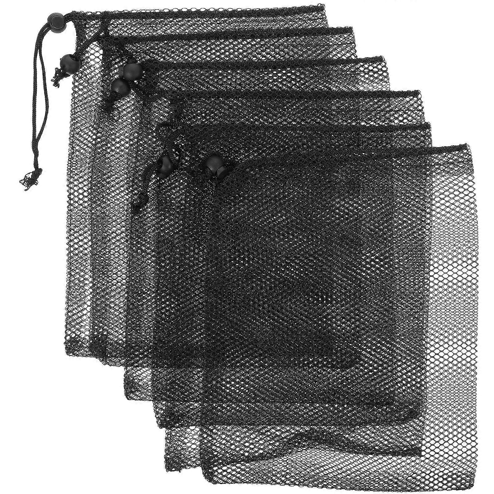 6pcs Durable Fish Tank Filter Mesh Bags for Aquarium Water Purification – Heavy Duty Black Design to Filter Impurities and Improve Water Clarity