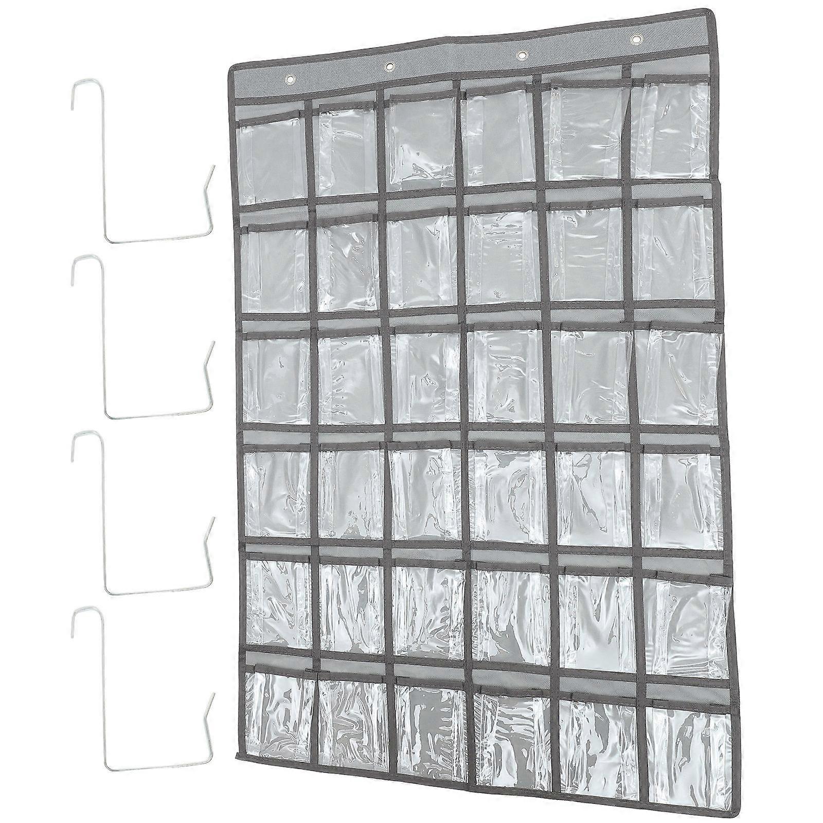 Hanging Multi Compartment Phone Storage Bag Organizer with Transparent Pockets, Non Woven Fabric, Wall and Door Mountable for Office, Classroom, and