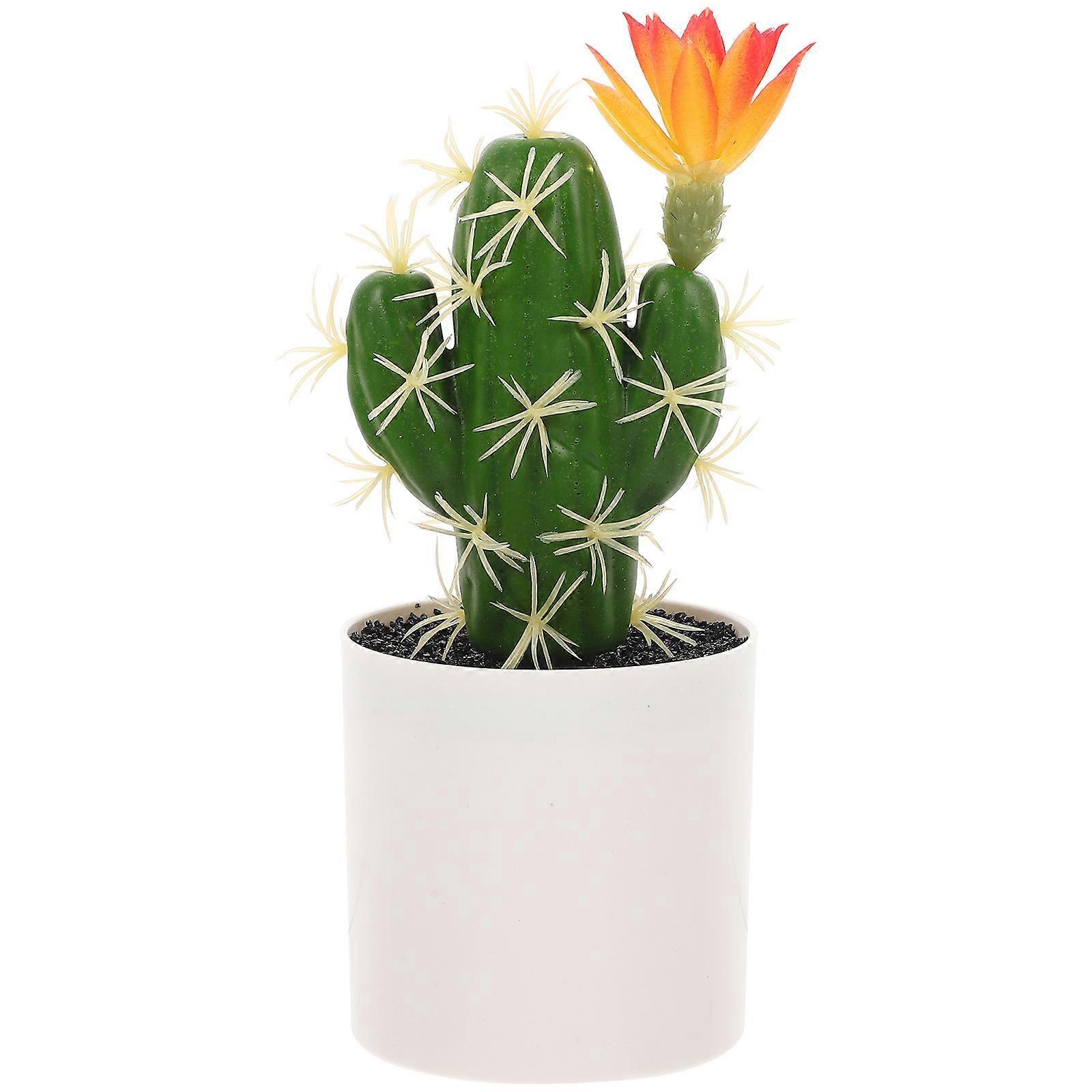 Fake Potted Plant, Crafted Cactus for Easy Maintenance