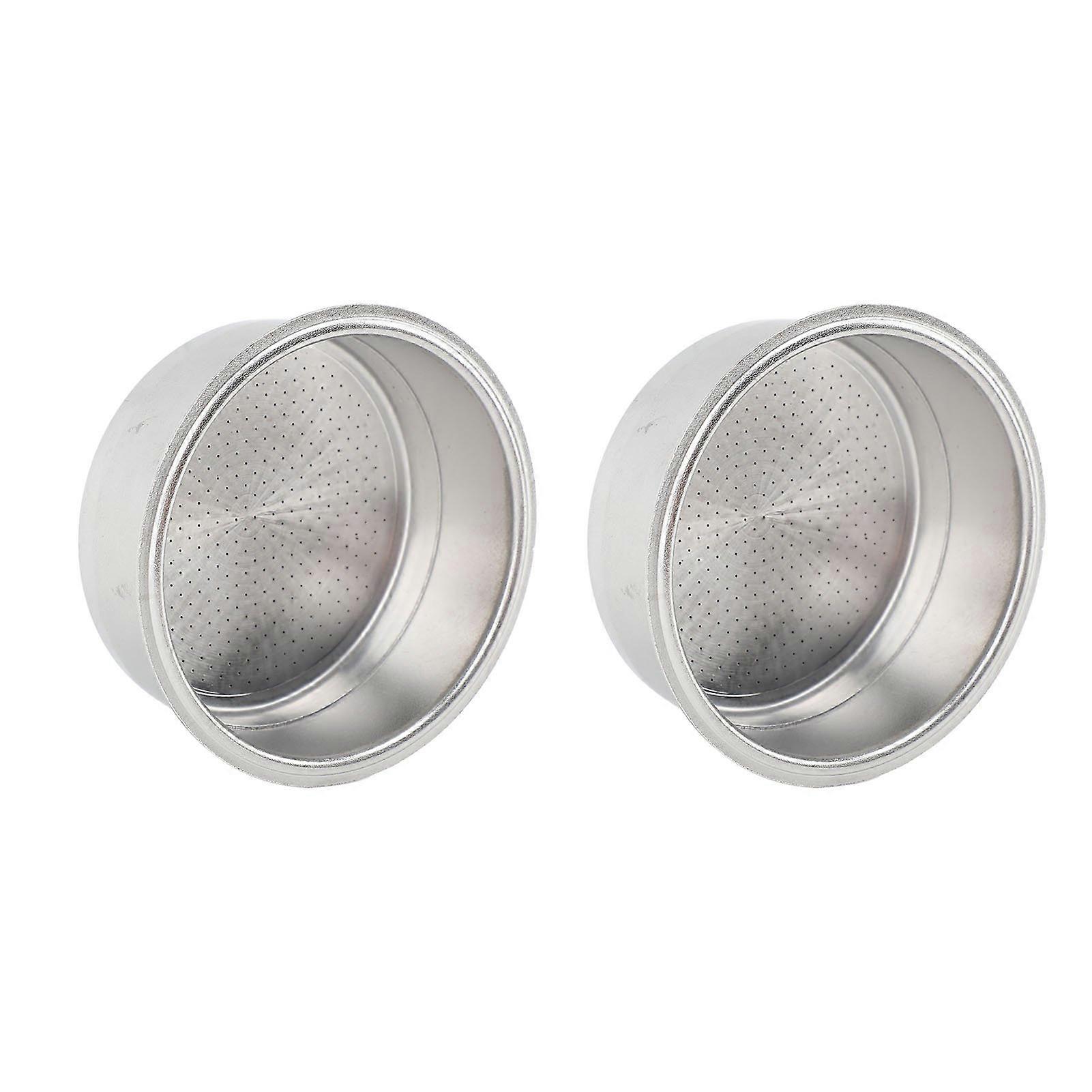 Portafilter Filter Basket 51mm Stainless Steel Pressurized Double Cup Reusable Portafilter Filter Basket Strainer for Delonghi for Donlim for Petrus