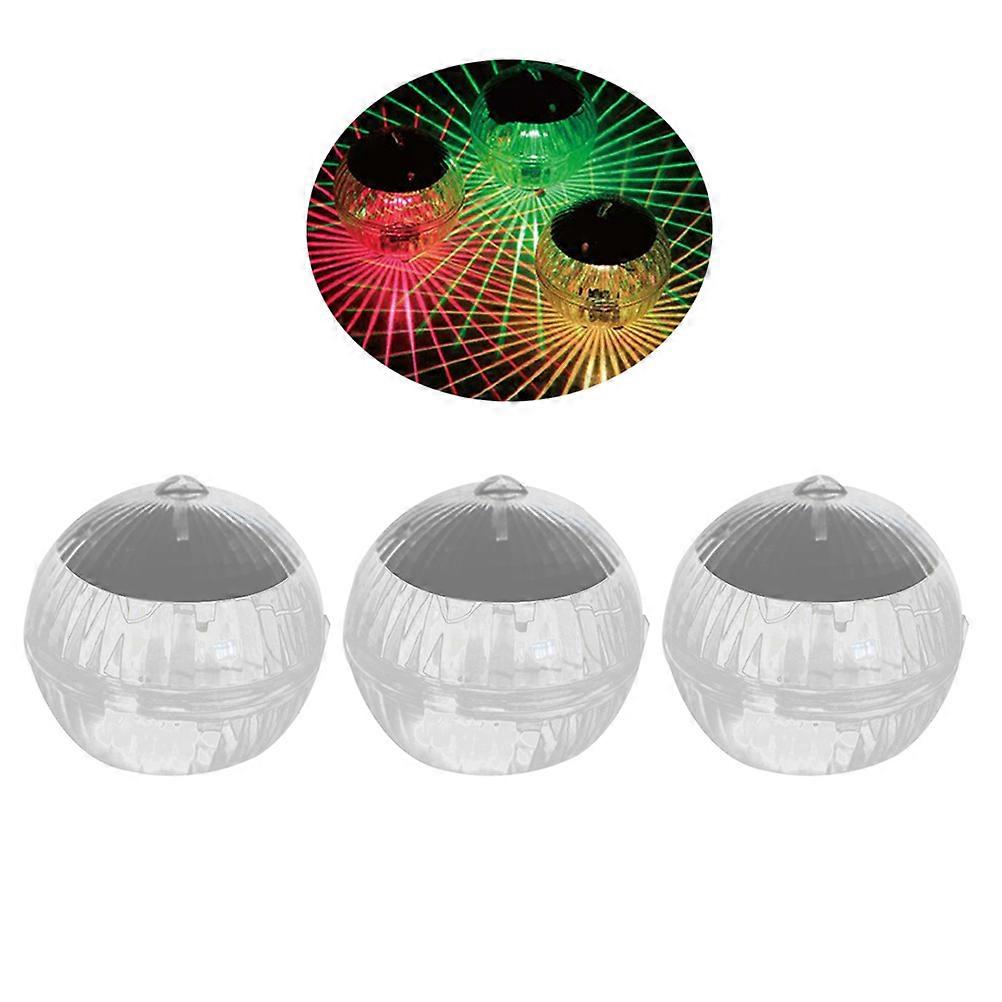 Floating Pool Lights Solar Waterproof Color Changing Plastic Round 2Pcs For