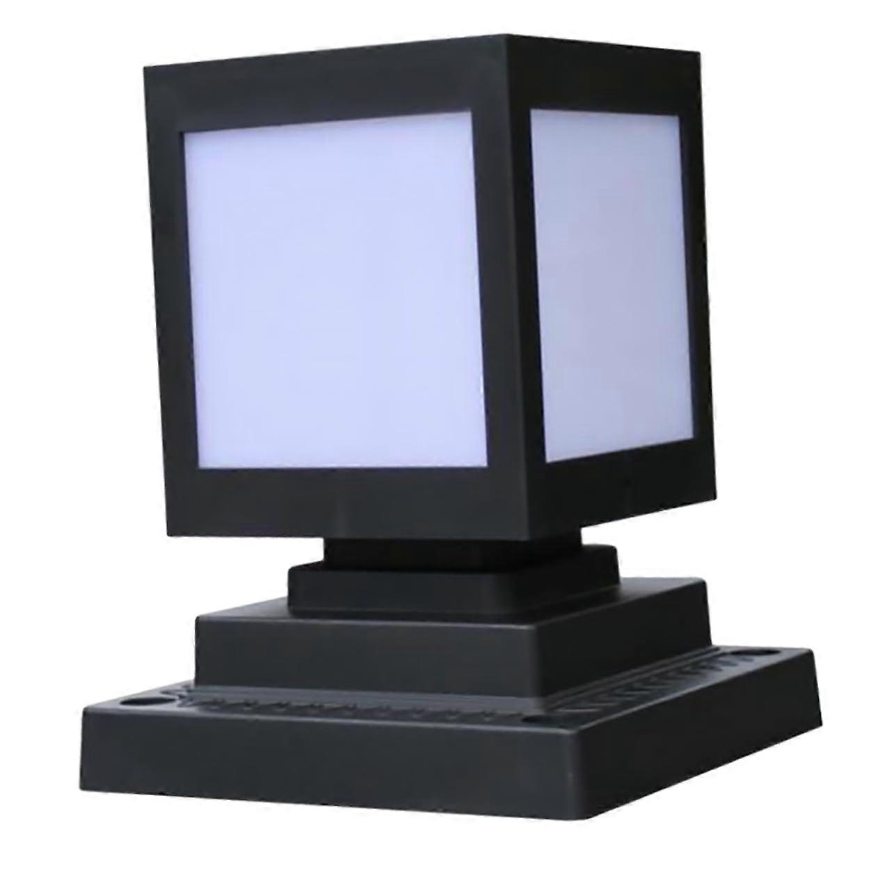 Solar Powered Post Lights Large White LED Outdoor Pillar Lamp Easy Install For Garden Posts And Fences Weatherproof