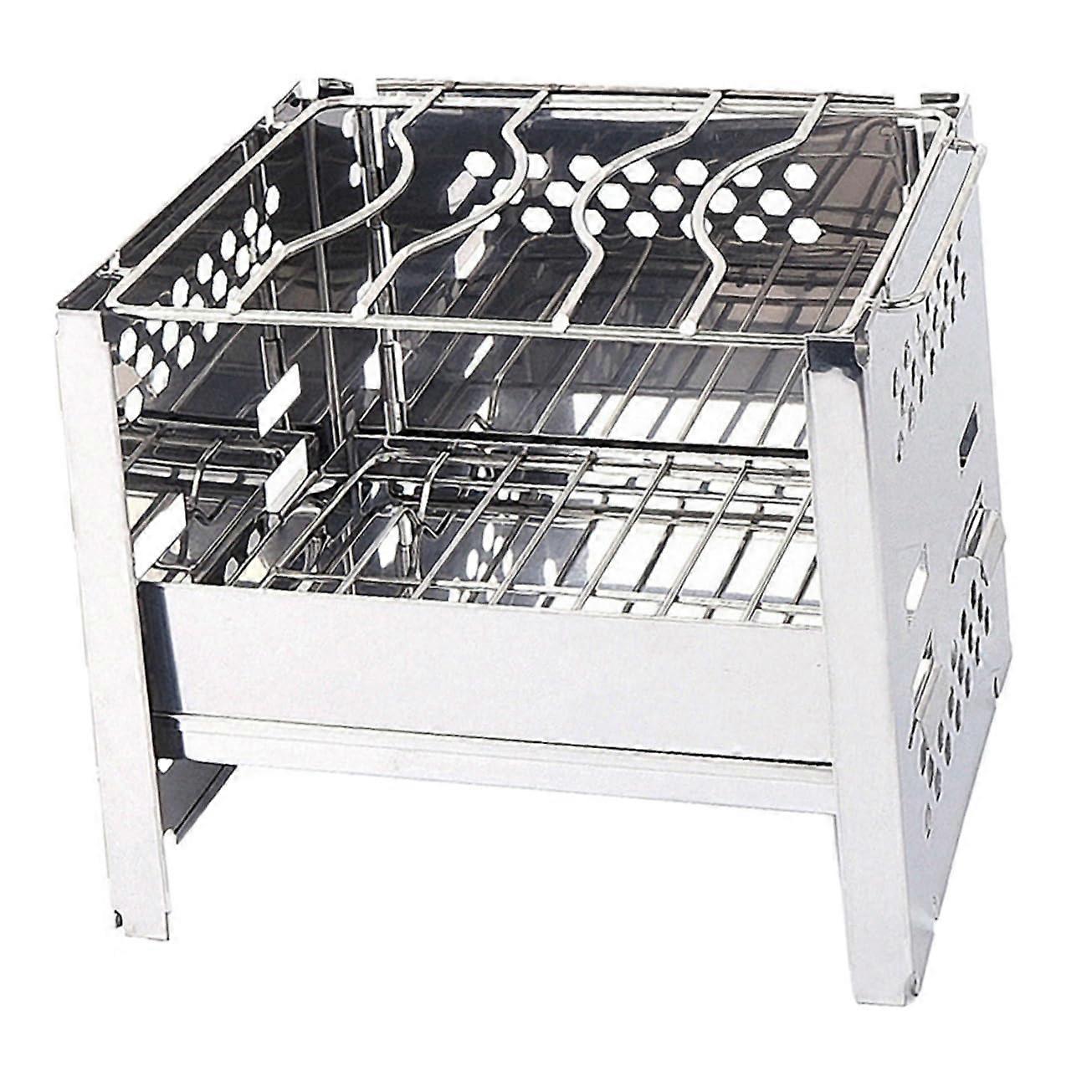 Foldable grill for camping BBQ rack for outdoor activities for picnic and festivals Spacesaving design and durable