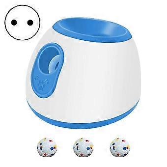Automatischer Haustier Ball Werfer Launcher Eu Plug Interaktiver Hund Indoor Outdoor Spielzeug mit 3 Bällen 3/6/9m Entfernungseinstellungen Elektronische Apportiermaschine JST.30