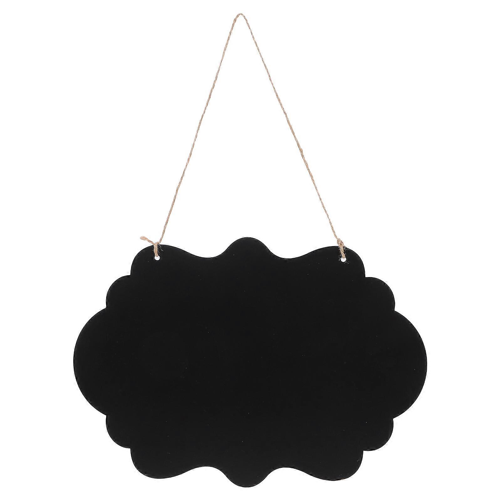 Chalkboard Hanging Signs Double-Sided Message Board Home Decor Black 35.00X25.00X0.30CM Erasable 1Set