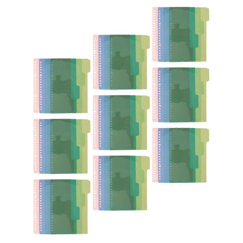 Plastic Folder Dividers Indexing Flagging Assorted Color For Files 21.5X15.5X0.01CM 44Pcs