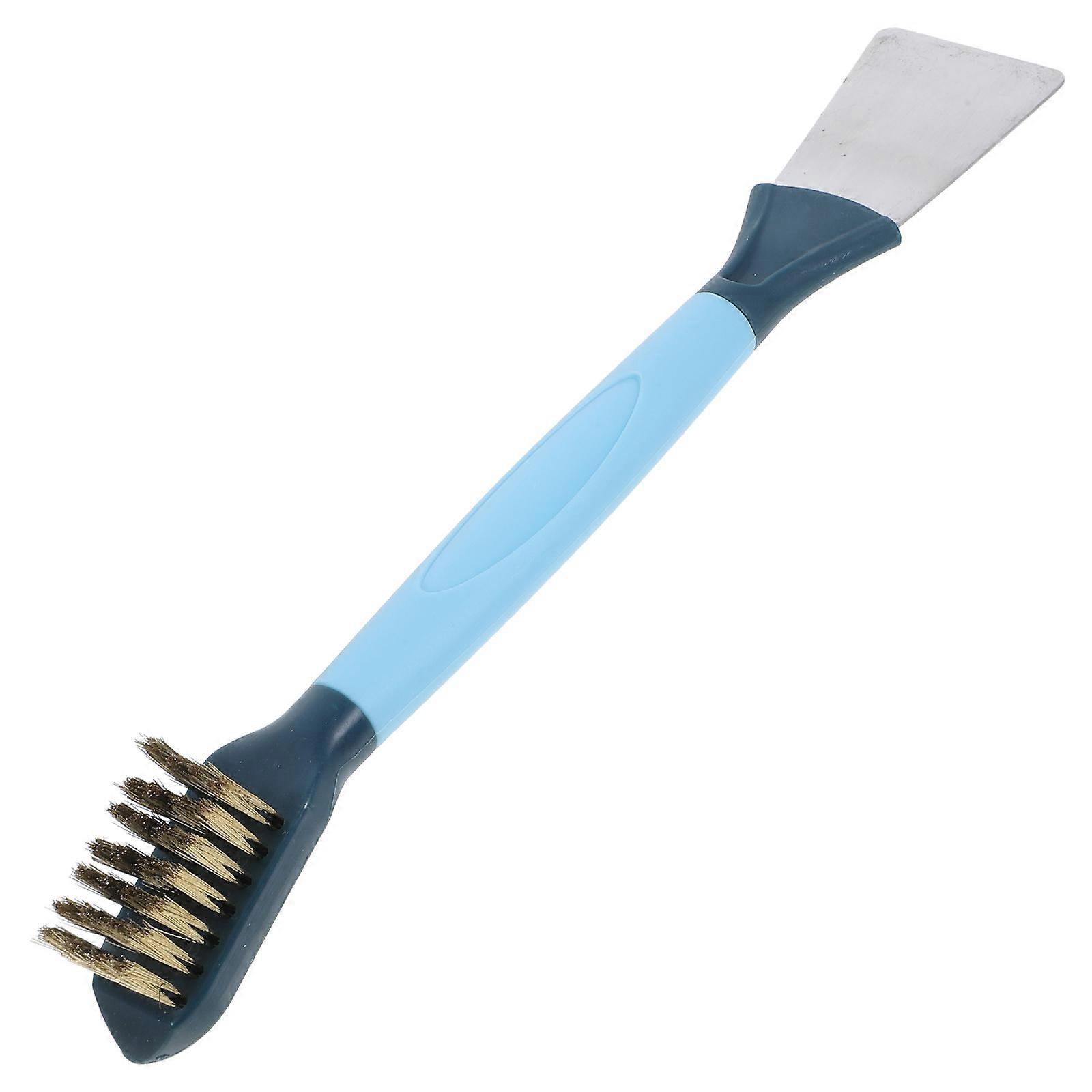 Copper Wire Brush & Squeegee Set for Kitchen, Bathroom, Garage & Window Track Cleaning – Ergonomic Handle, Efficient Stubborn Dirt Removal, Blue