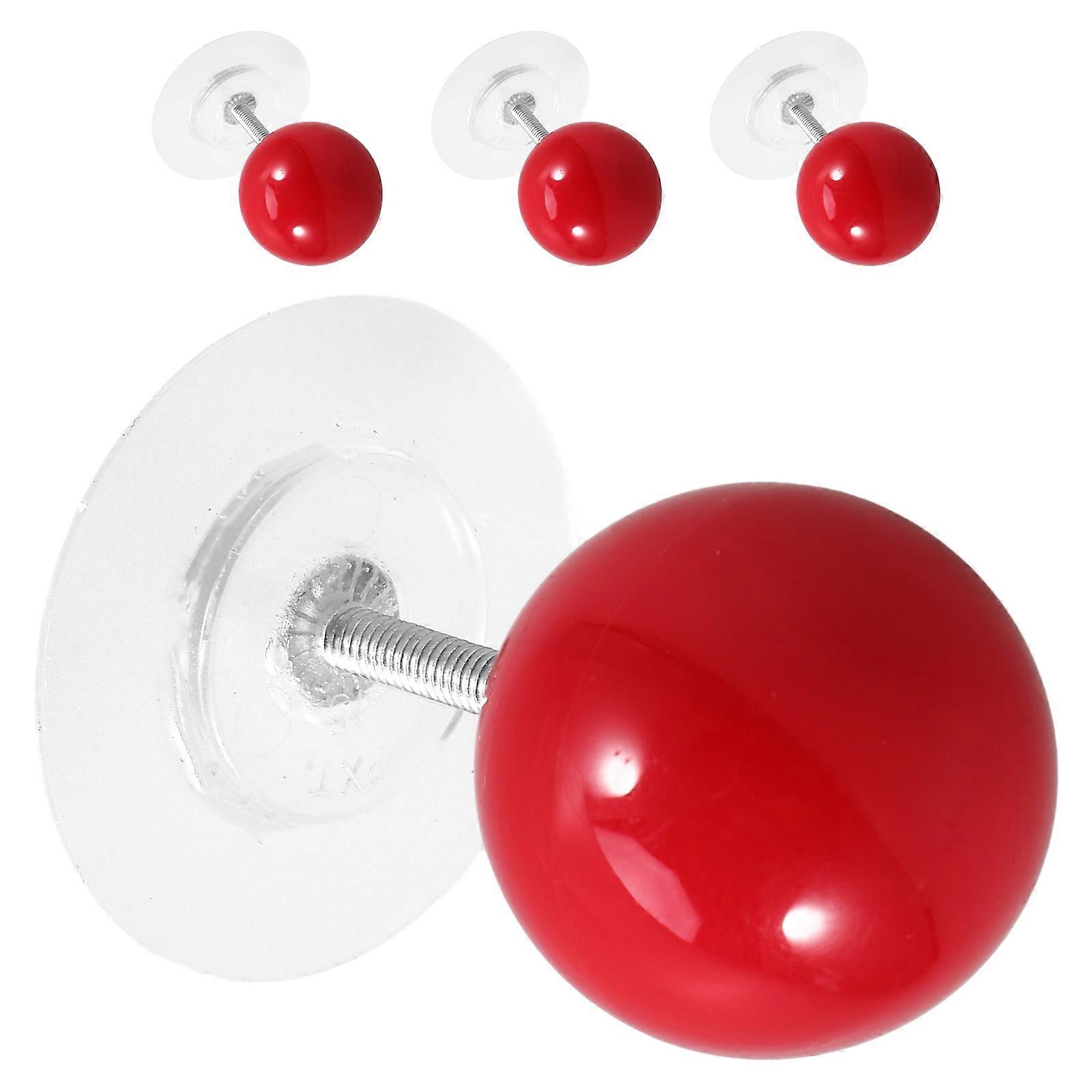 Light Switch Accessories Adhesive Lamp Switch Handles 4Pcs Red Iron Material For Home Lighting Switch Modification