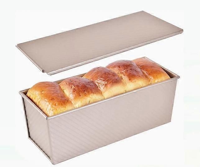 Bread Pan Non-Stick Loaf Pan For Baking Rectangular Loaf Bin Toast Making Box Metal Bread Mold With Lid Kitchen Baking Mold