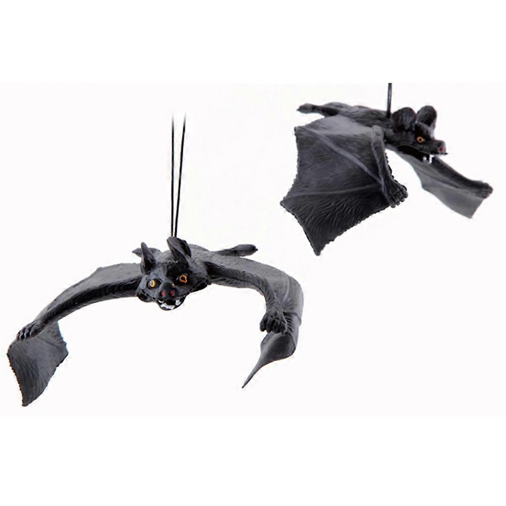 Tricky Props Fake Bat Halloween Simulation Decor for Family Members 6Pack