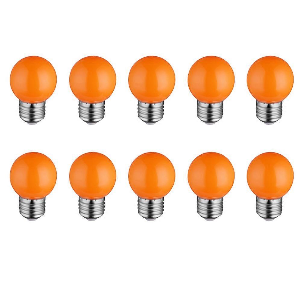 Outdoor Led Light Bulb Round Shape For Wedding Lawn Parties Illumination 2W Orange 10Pcs