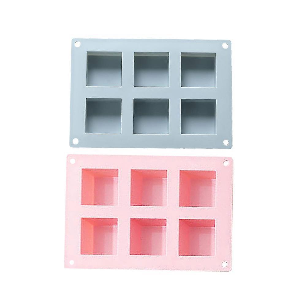 2pcs Square Silicone Soap Moulds for DIY Soap Making – Flexible, Non Stick, Multi Purpose for Candles, Desserts, and Crafts