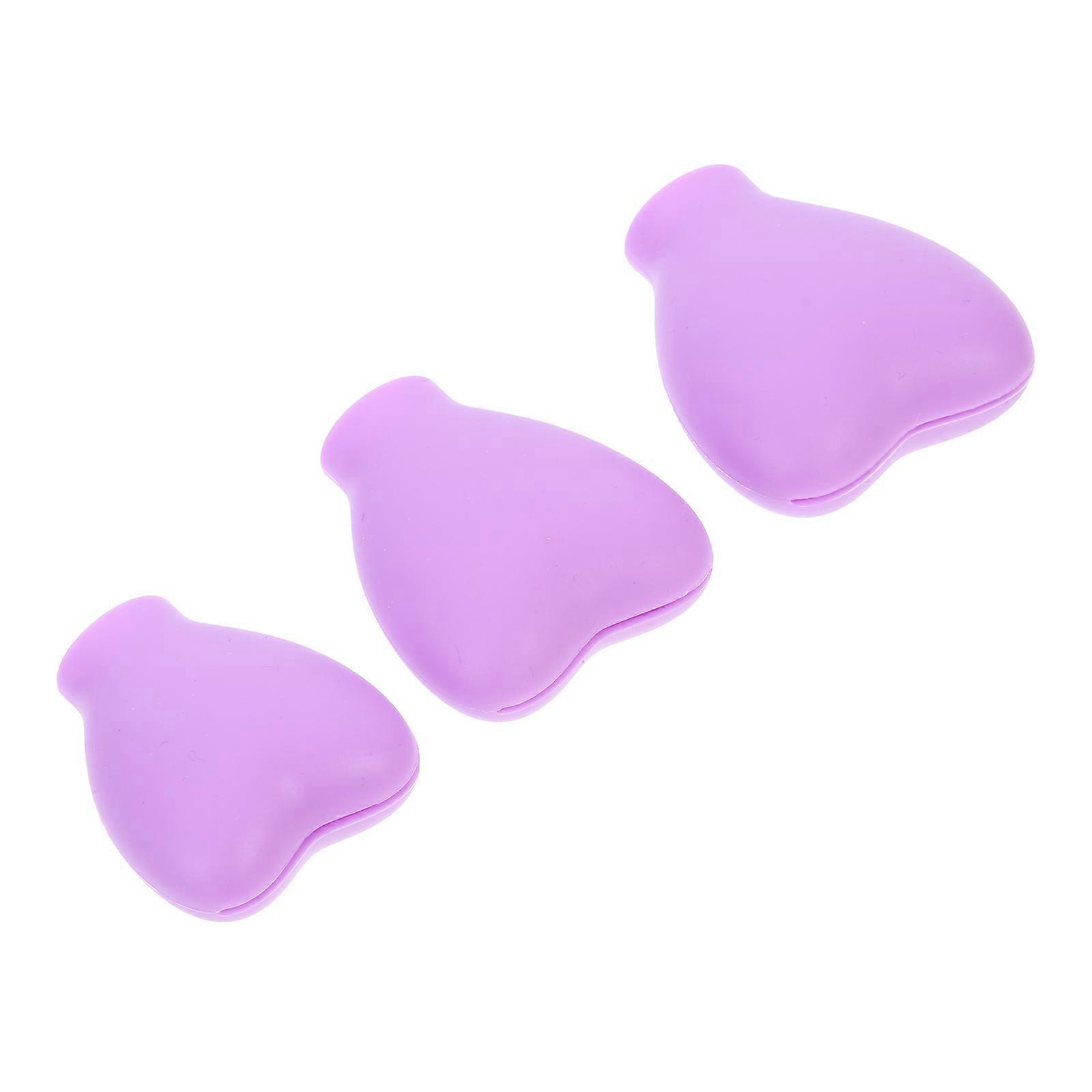 3pcs Silicone Makeup Brush Protectors Reusable Dust Covers Durable Easy to Clean