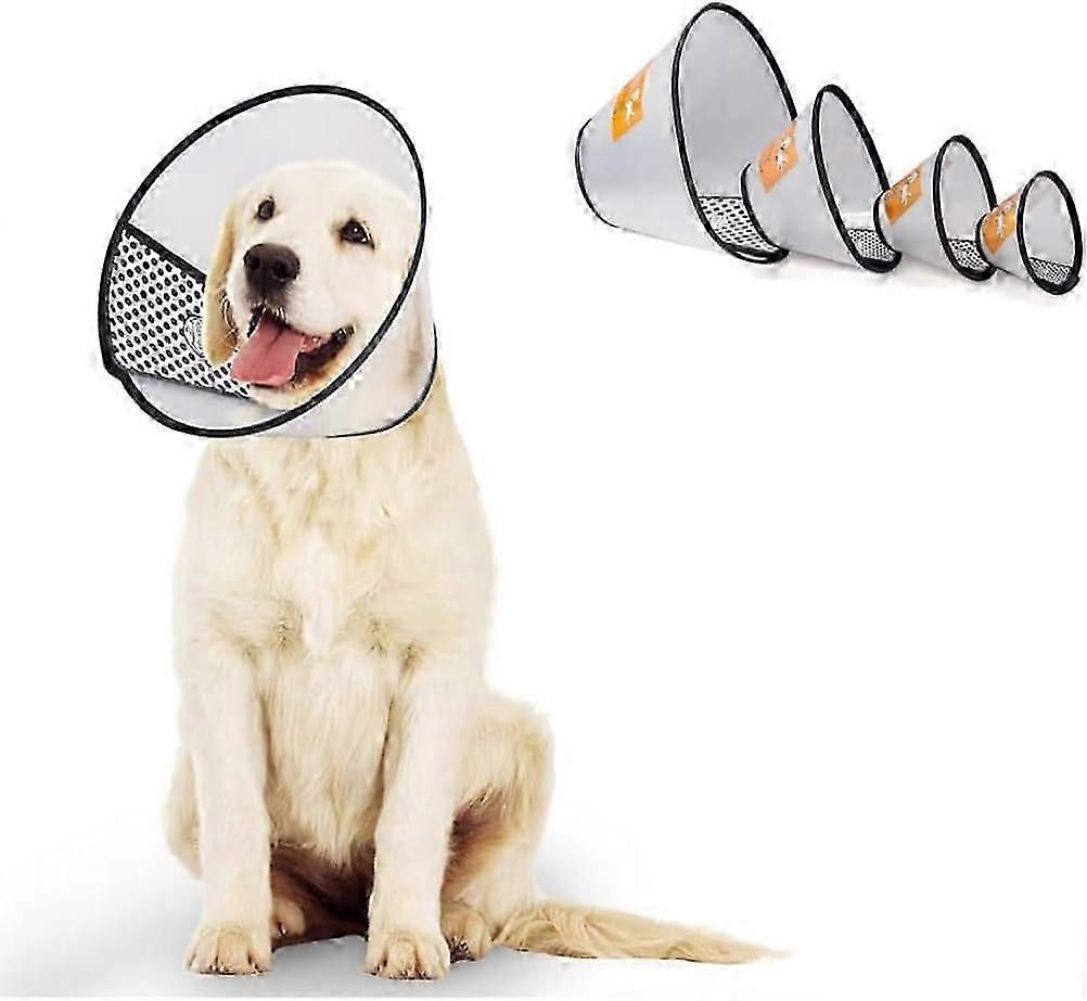 Adjustable Dog Elizabeth Collar - Soft Edge Protective Cone for Anti-Bite & Surgery Recovery - XL