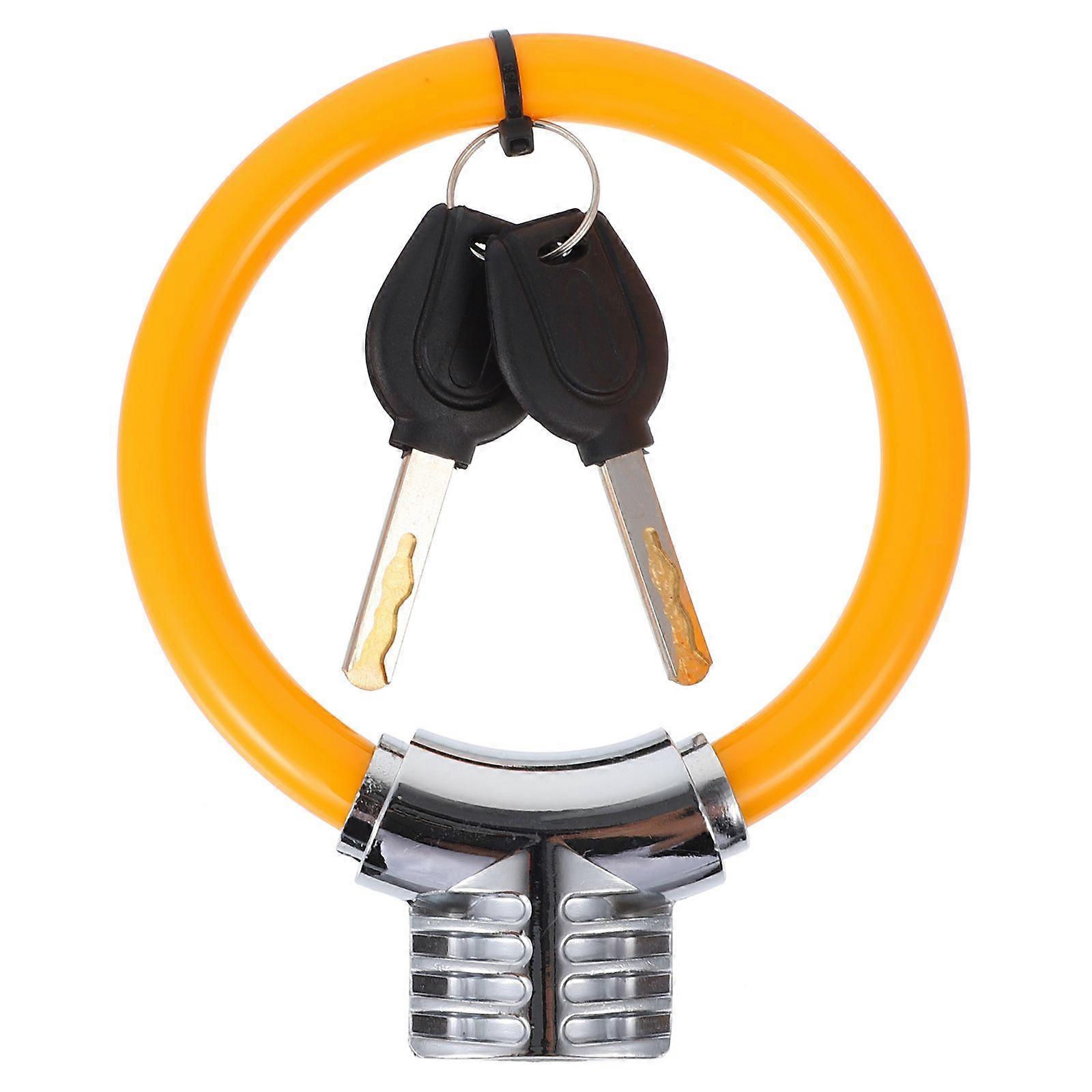 Anti-Theft Lock Orange Alloy Lock for Bike Use with Frame-Protective PVC