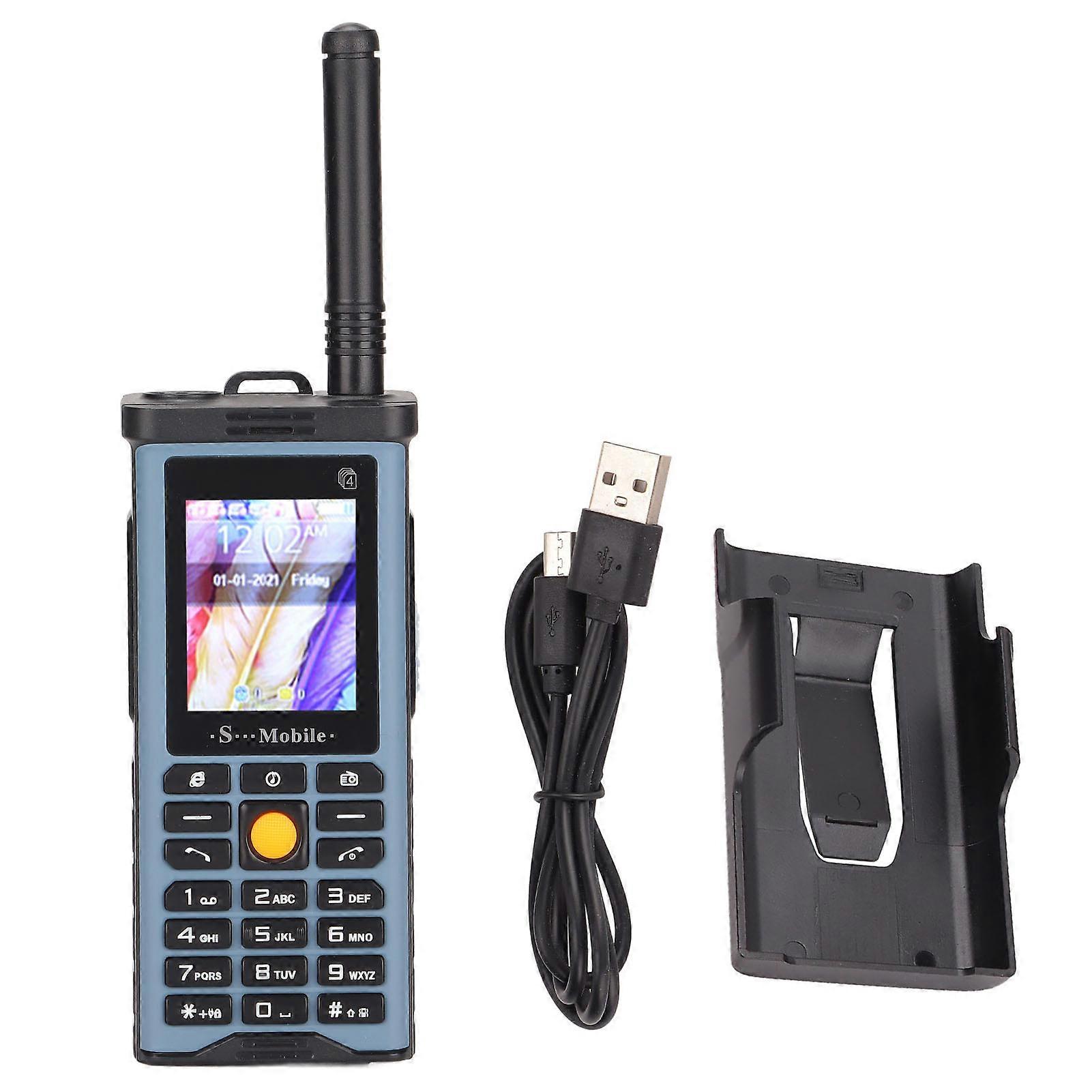 SG8800 Unlocked 2G Retro 4 SIM Cards Big Buttons 2400mAh Battery Cell Phone for Seniors (Light Blue)