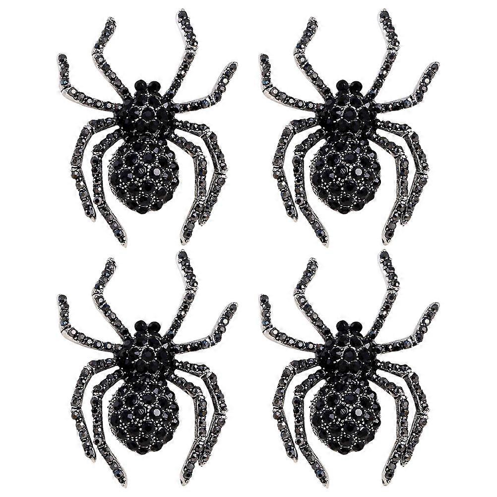Here's a refined and professional product description for your **Vintage Spider Brooch Pin**:
### 🕷️ 4PCS Vintage Spider Brooch Pin – Black