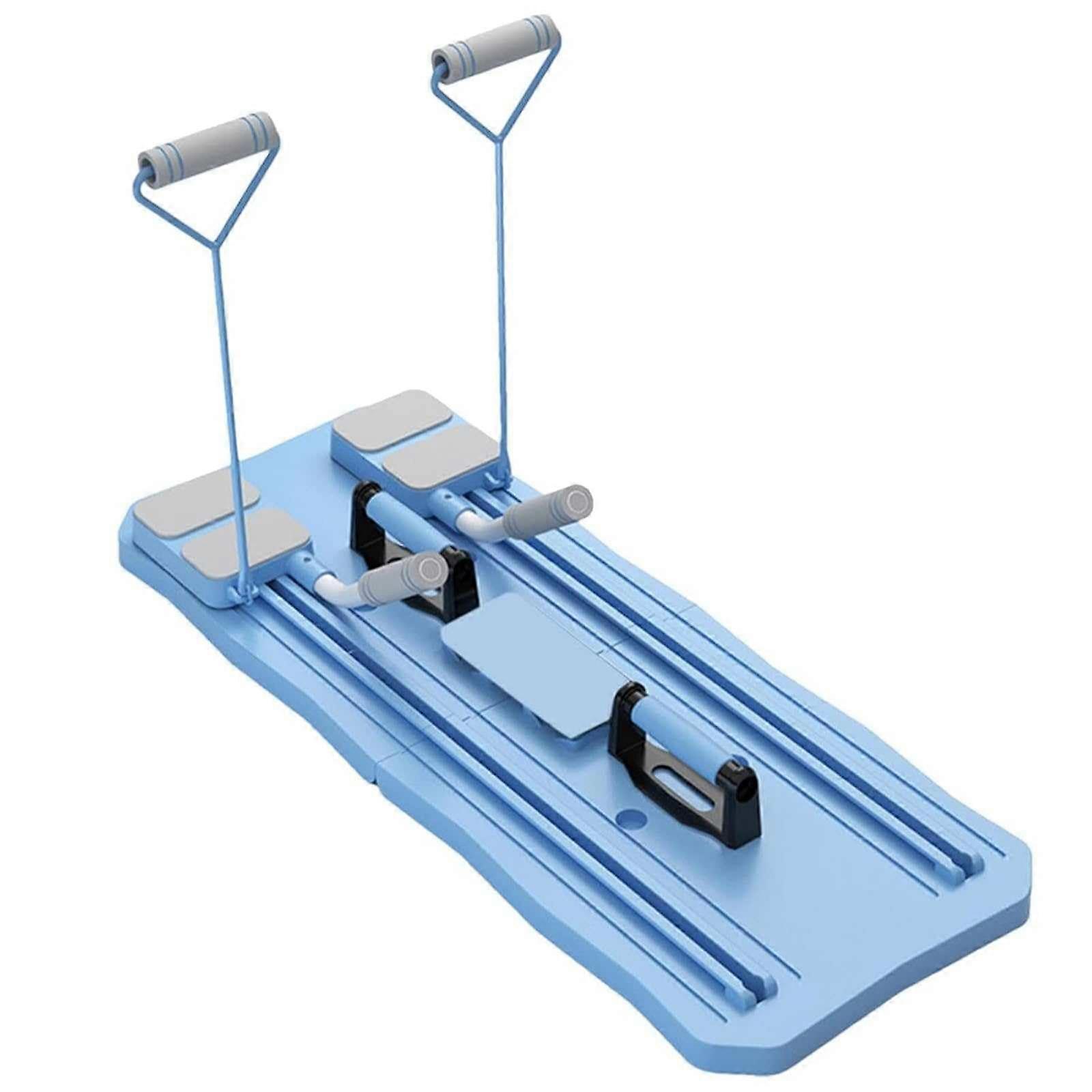 Pilates Reformer Set – Foldable Portable Pilates Board for Full Body Workout | Compact Home Gym Equipment in Blue